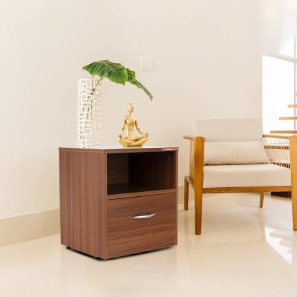 "Nightstand Dual Shelf Wooden Organizer"