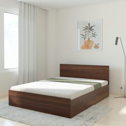 "FeelLuxurious Queen Engineered Wood Bed with Box Storage"