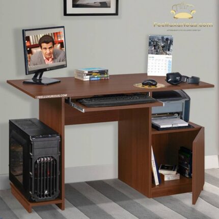 "FeelLuxurious.com Glide Engineered Wood Computer Desk with Storage"